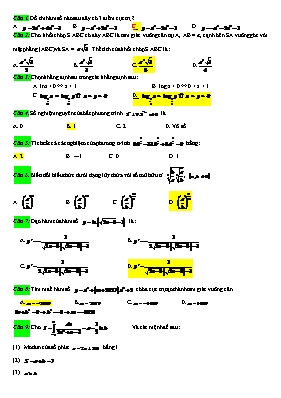 Đề luyện thi THPT Quốc gia môn Toán (Có đáp án)